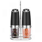 Electric Gravity Salt & Pepper Grinder – Adjustable Coarseness, One-Handed Operation