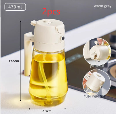 PureMist 2-in-1 Glass Oil Mister: The Ultimate 470ml Kitchen Tool for Healthy Air Frying