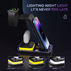 All-in-One 15W Vertical Wireless Fast Charger for Smartphone, Watch & Headset