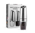 Electric Gravity Salt & Pepper Grinder – Adjustable Coarseness, One-Handed Operation